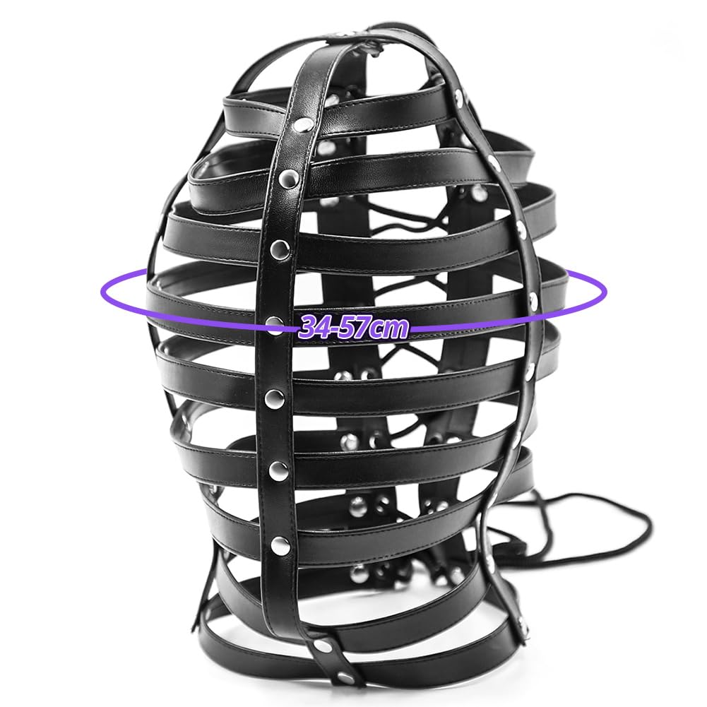 SXOVO Capucha BDSM Mascara de SM Transpirable Mascara Sexy para Esclava Fetiche Cosplay Bondage BDSM Juguetes Eróticos para Pareja Sexuales