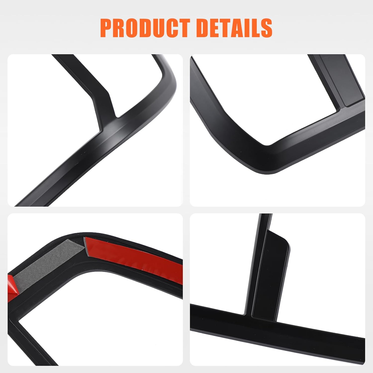 PIUGILH Tail Light Trim Bezel Cover Compatible with Ford Ranger 2023 2024 2025 2026 (High-Spec Version), Tail Light Covers Exterior Decoration Trim, 2Pcs (Matte Black)