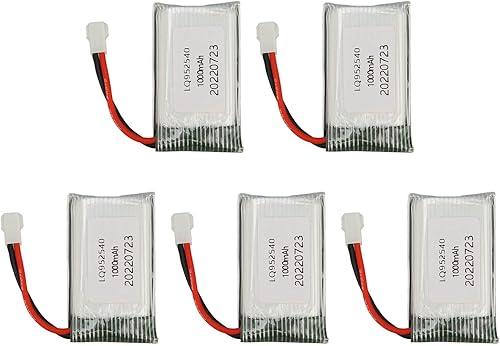 Batería de dron RC de 3.7 V 1000 mAh, batería universal de iones de litio 952540, baterías recargables ligeras, batería de 3.7 V para X5 X5C X5SC