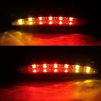Vista 6 de Luz trasera LED para motocicleta guardabarros trasero cortada, borde de placa de matrícula, luz de freno, luz de marcha, señal de giro para Harley