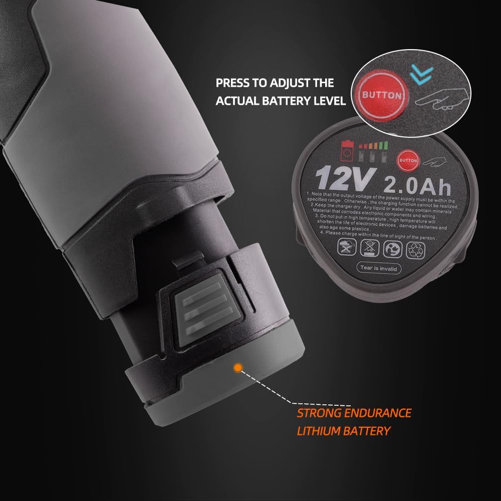 SPTA Cordless Mini Car Polisher 12V Scratches Killer Car Polisher RO/DA Cordless Polisher with Polishing Pad for Polishing, Sanding and Cleaning (Sets 1) - Image 4