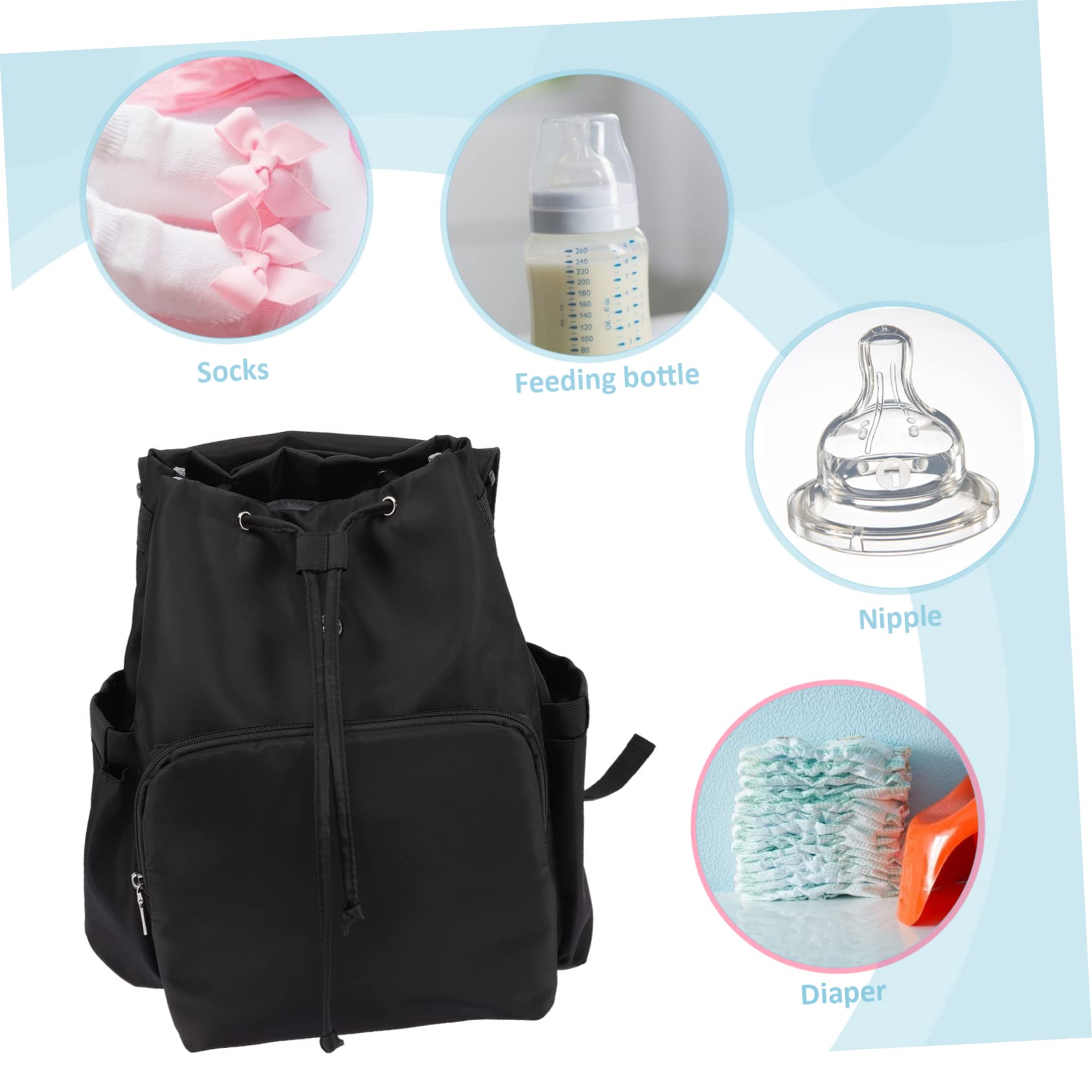 Organisieren Sie Die Bedürfnisse Des Babys Wickelrucksack Für Frauen Wickeltaschen Mit Kordelzug Multifunktional