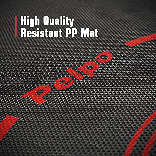 Pelpo Folding Mini Trampoline, Exercise Trampoline With Adjustable Foam Handle, Safe Bungee Cord Rebounder Trampoline For Adults Fitness, Indoor Trampoline For Bounce Workout, 48 Inch Black #TOP6
