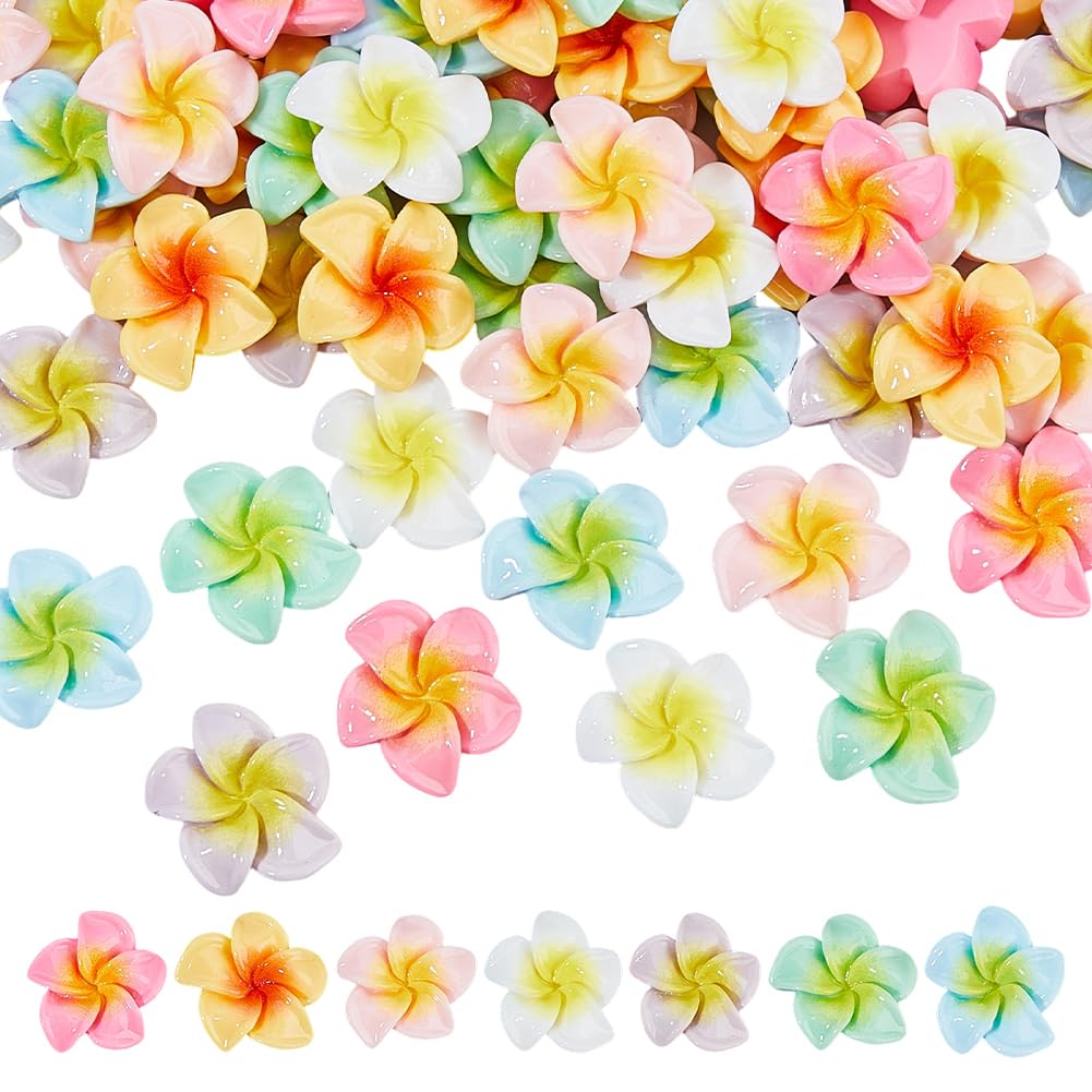 Cuentas de flores de plumeria para diseñar accesorios de estilo hawaiano en verano