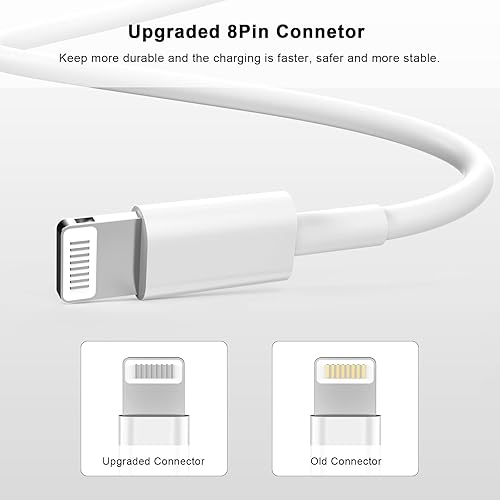 Miniatura 3 de Adaptador Lightning a 30 pines, certificado MFi de Apple, paquete de 2 conectores de 8 pines macho a hembra de 30 pines con cable cargador Lightning