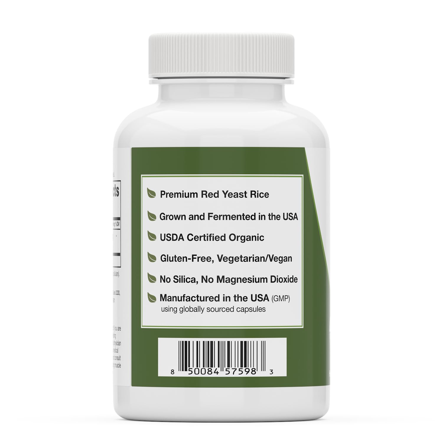 USDA Organic Red Yeast Rice Supplement, 120 Capsules — Amazon image 2