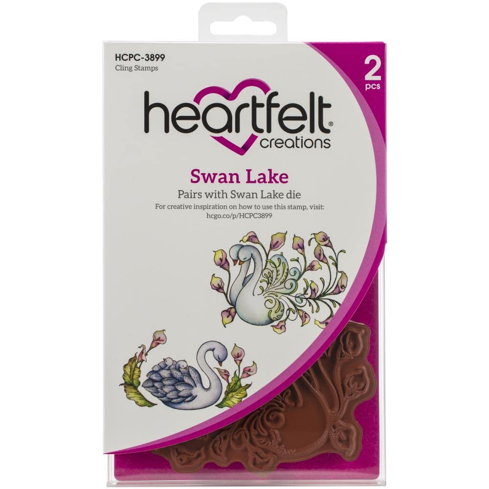 Heartfelt CreationsCLING RUBBR STMP SET SWAN LAKE