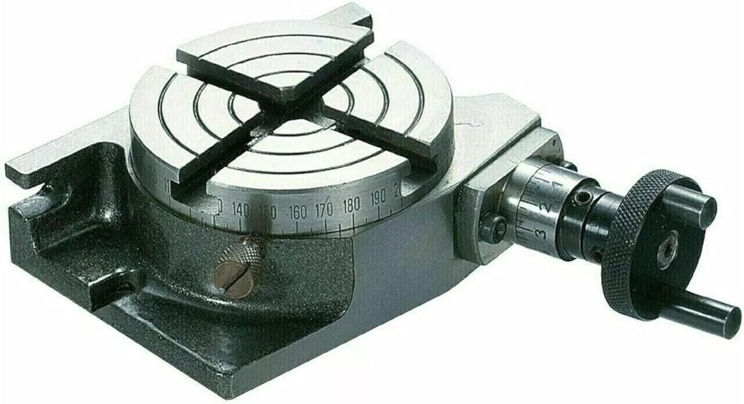 Mesa giratoria de 3 pulgadas, horizontal y vertical, fresadora de precisión de 80 mm