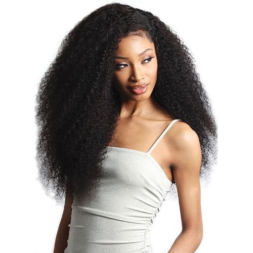 Shake N Go Virgin Remy Hair Weave Glossy 3 Bundles Wet & Wavy Bohemian Curl 14"16"18" (NATURAL BLACK)