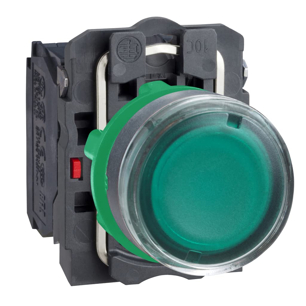 Schneider Electric Harmony XB5 Series Illuminated Push Button, Panel Mount, 22mm Cutout, SPDT, IP66, IP67, IP69(IP69K)