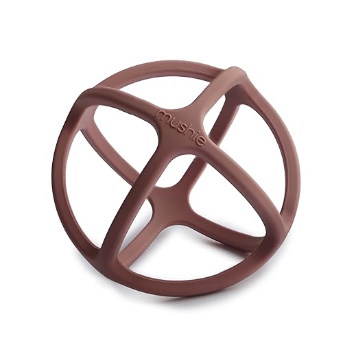 mushie Juguete de bola de silicona para bebés (marmota)