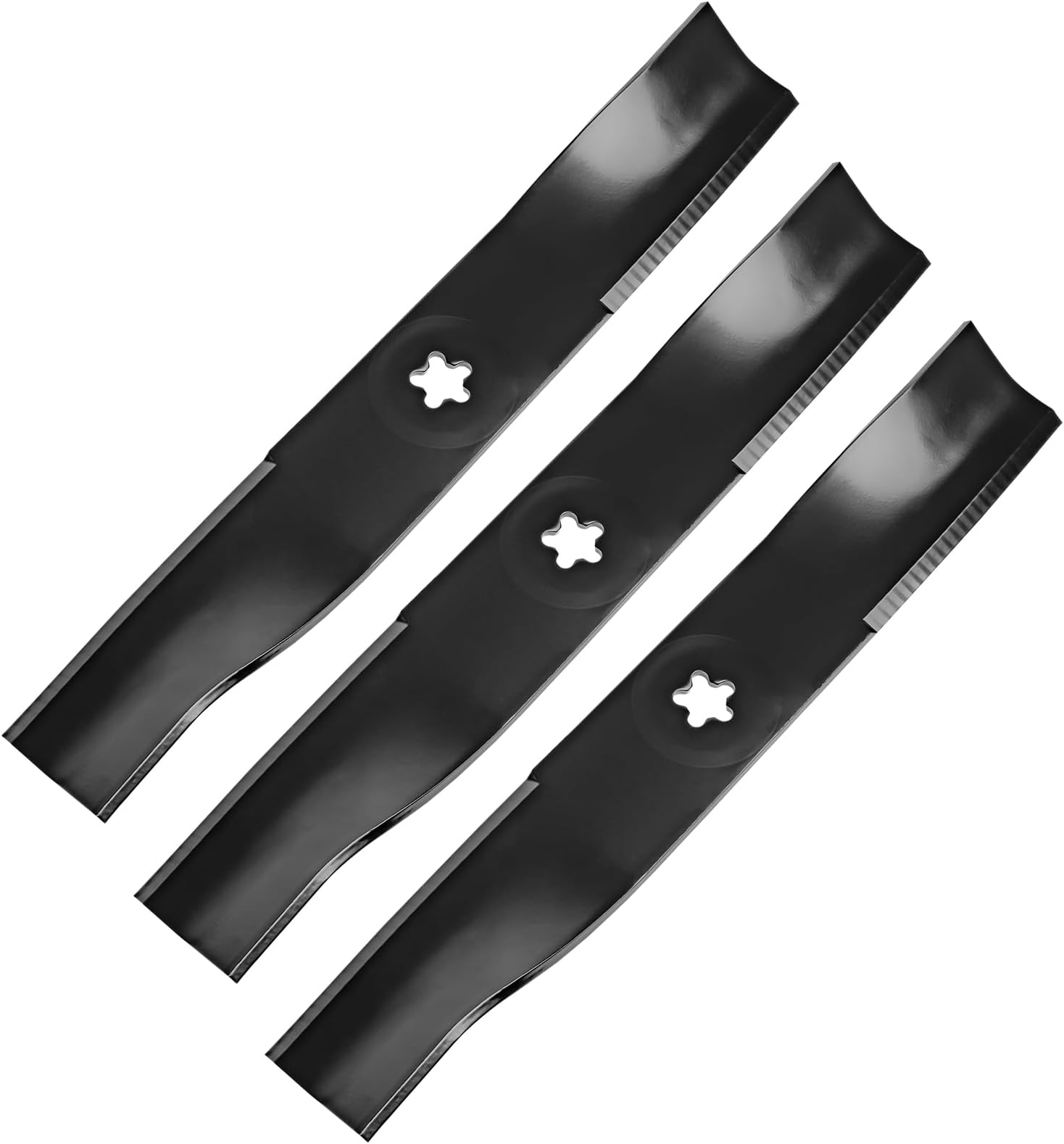 173921 Medium Lift Mower Blades, Compatible with 48" Deck Hu sqvarna 2748GLS YTH2148 Pou LAN Pro PB20VA48 Riding Tractors, Replace 173920 180054 532173921 532180055 917532173921, 3 Pack