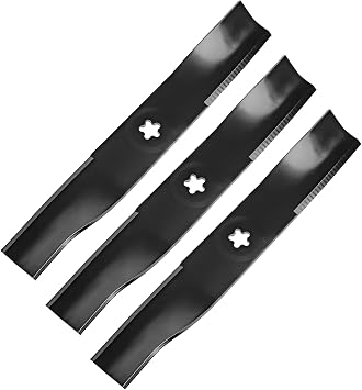 173921 Medium Lift Mower Blades, Compatible with 48" Deck Hu sqvarna 2748GLS YTH2148 Pou LAN Pro PB20VA48 Riding Tractors, Replace 173920 180054 532173921 532180055 917532173921, 3 Pack