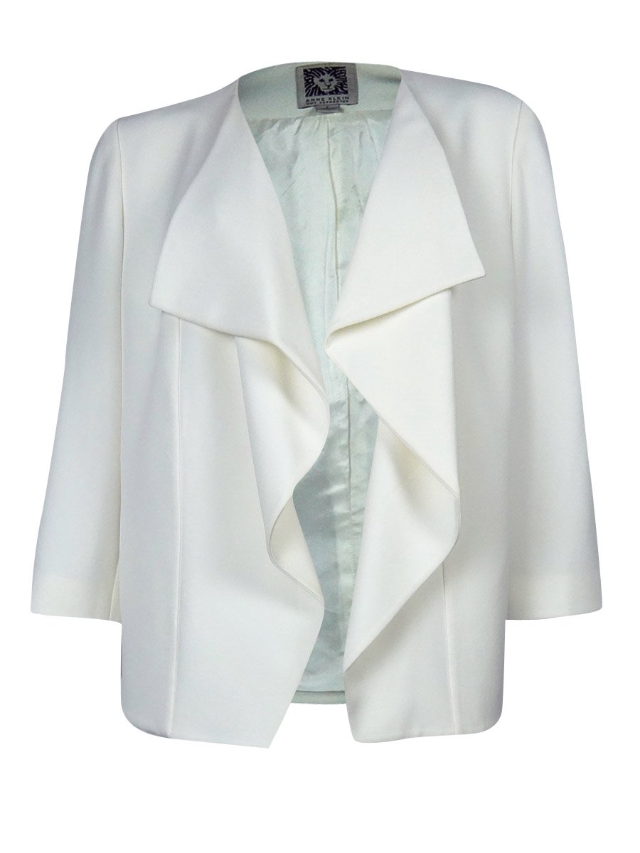 Anne Klein Women's Stretch Crepe Drapey Cardigan Jacket