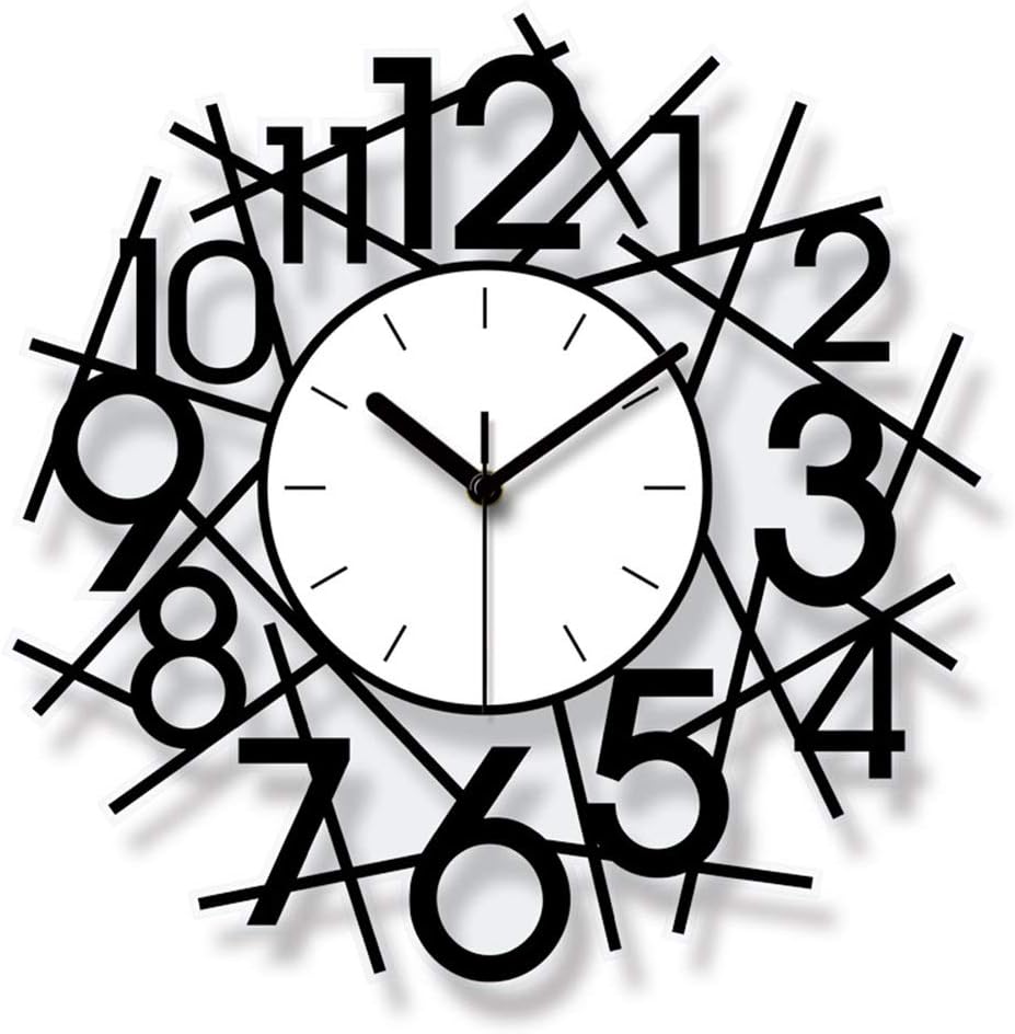 Wall Clock Creative Acrylic Wall Clock Living Room Dining Room Bedroom 3D Decorations Nordic Modern Home Office Mute 40 * 40 * 9cm