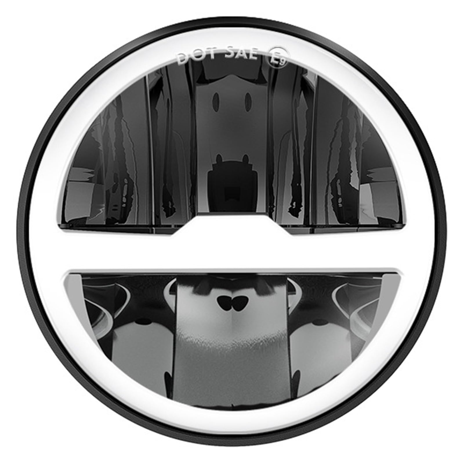 Reflektor Przedni reflektor 5,75-calowy reflektor Led motocyklowy Wysoka martwa wiązka 6000k 3500k DRL 12V 24V dla samochodu terenowego Motocykl ciężarówka(Model 04 1pcs)