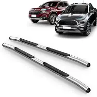 Par Estribo Lateral Tubular Cromado Toro 2016 a 2025 Aço Carbono Kit Fixação Incluso
