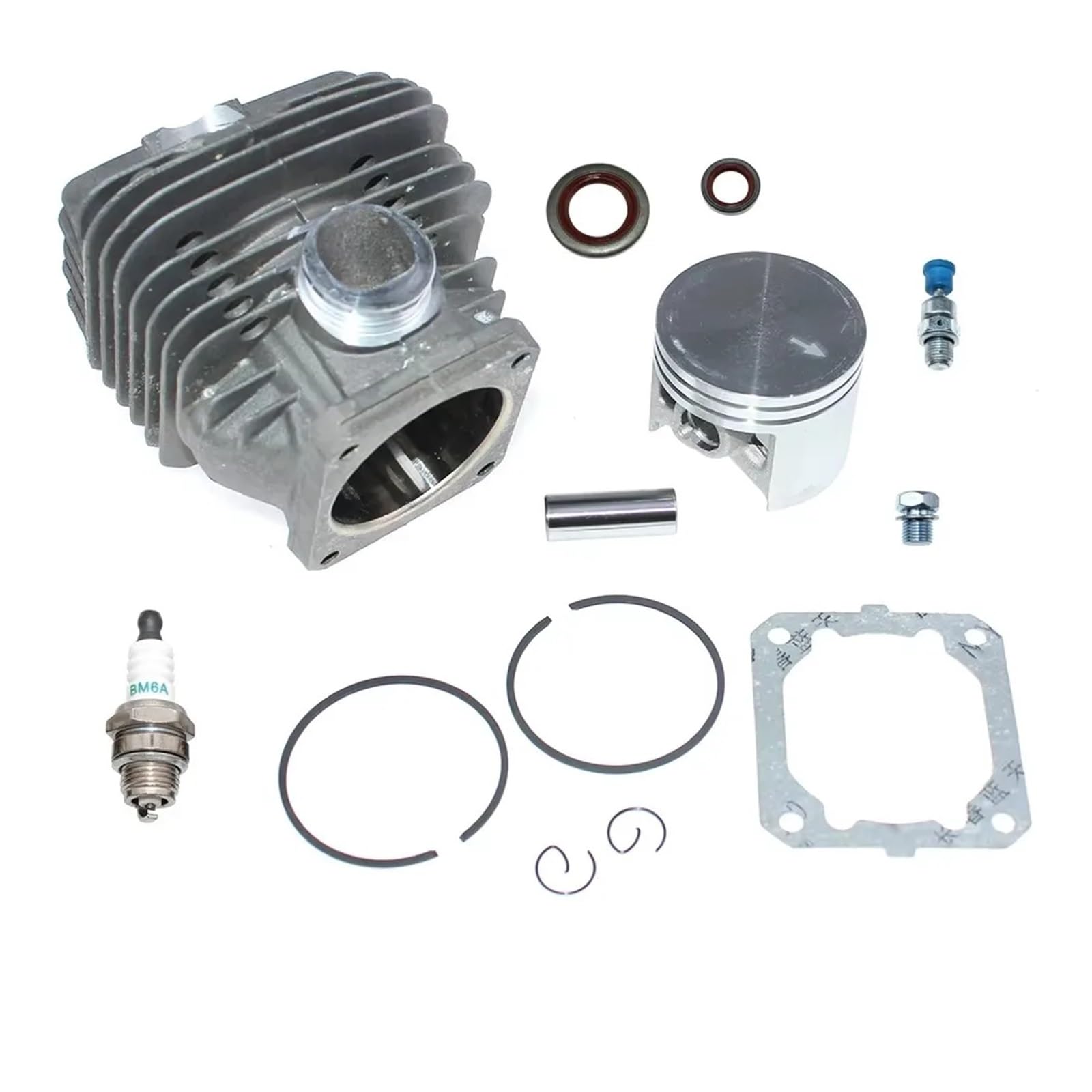 Dingmao Kits de pistones de cilindro de 50mm, pasador de 10mm Compatible con motosierra Sthil MS440Z MS440 044 044R 044W MS440RZ MS440VWZ