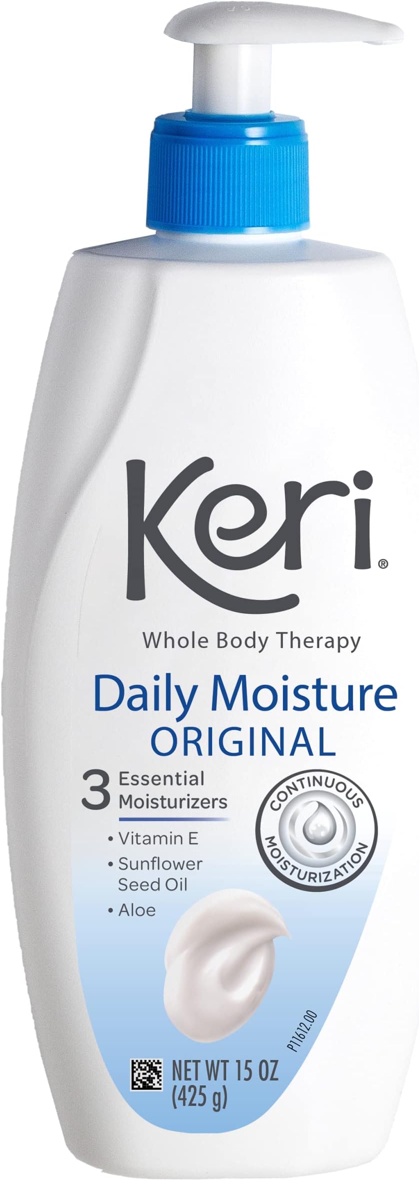 Keri Whole Body Therapy Original, Continuous Moisturization, 3 Essential Moisturizers (Vitamin E, Aloe and Sunflower Seed Oil). Pack of 6