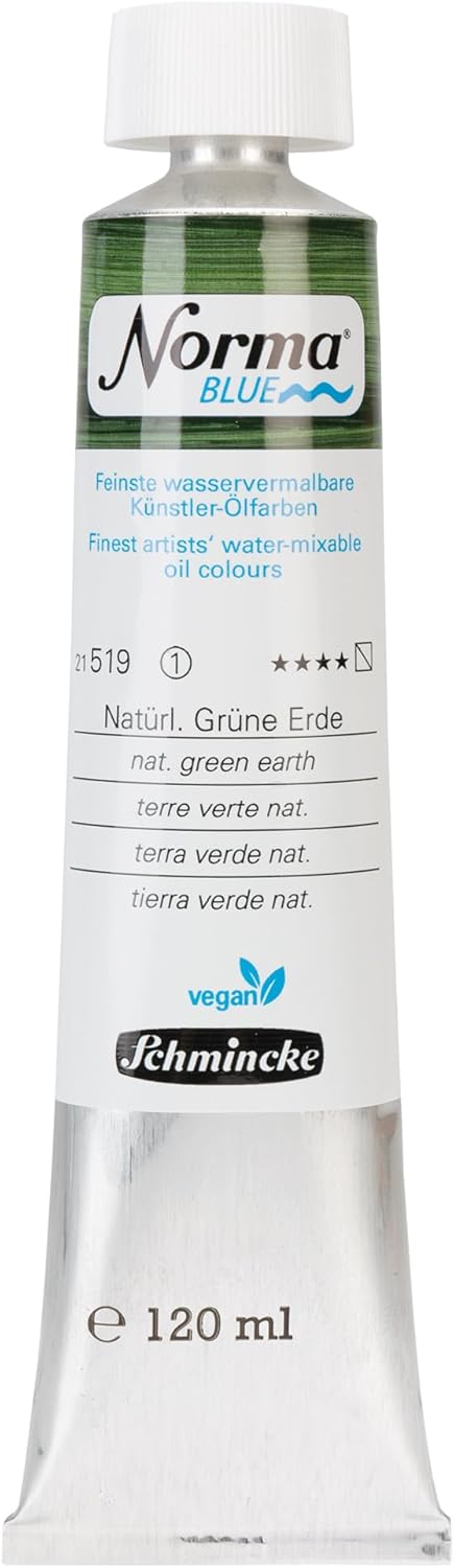 Schmincke - NORMA® Blue, 21402012, finest water-based artists' oil paints, highly pigmented, lightfast, vegan, ultramarine blue dark, 120 ml
