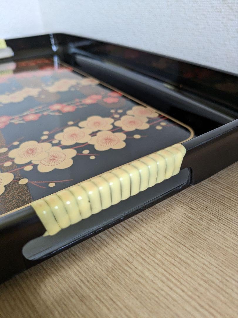 高級木製漆器トレイ 花模様 高級木製漆器トレイ 花模様 高級木製漆器トレイ 花模様 高級木製漆器