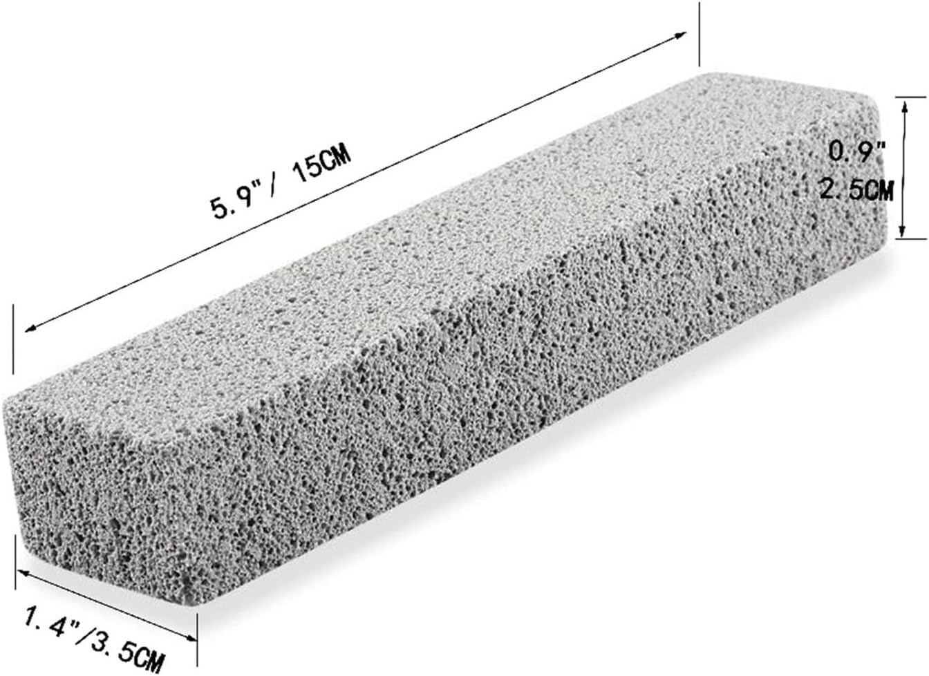 Premium Pumice Stone Toilet Bowl Cleaner, Remove Toilet Bowl Hard Water Rings, Calcium Buildup, Iron and Rust. Pumice Suitable for Cleaning Toilet,Washbasi,Bathtub, Kitchen Sink,BBQ Oven Grill,Grey image 3