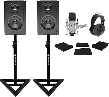 Pair Samson M50 Active Speakers Bundle 