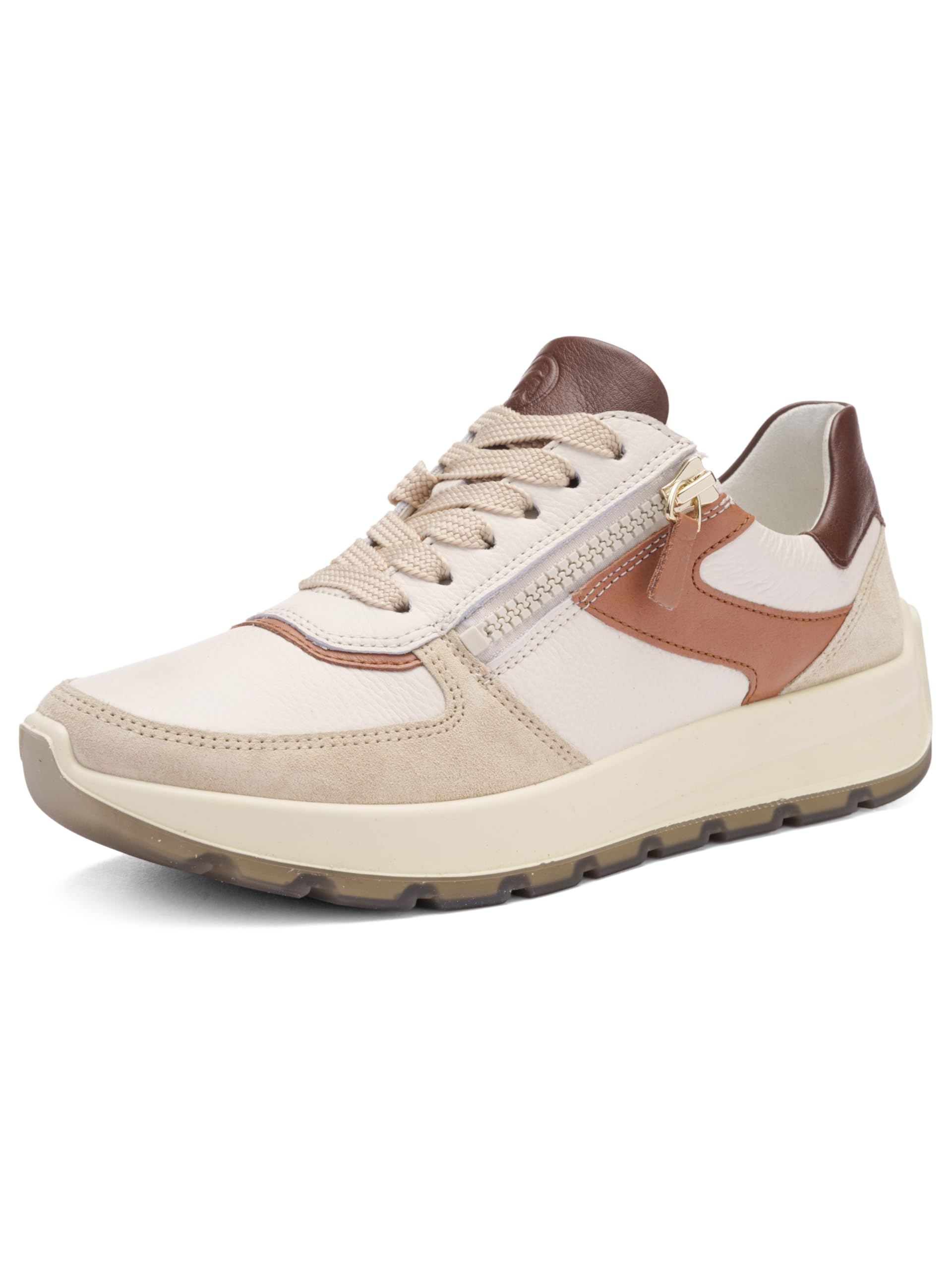 ara Women's New York Trainers, Beach, Cream, Mousse, Mocha, 37.5 EU Wide