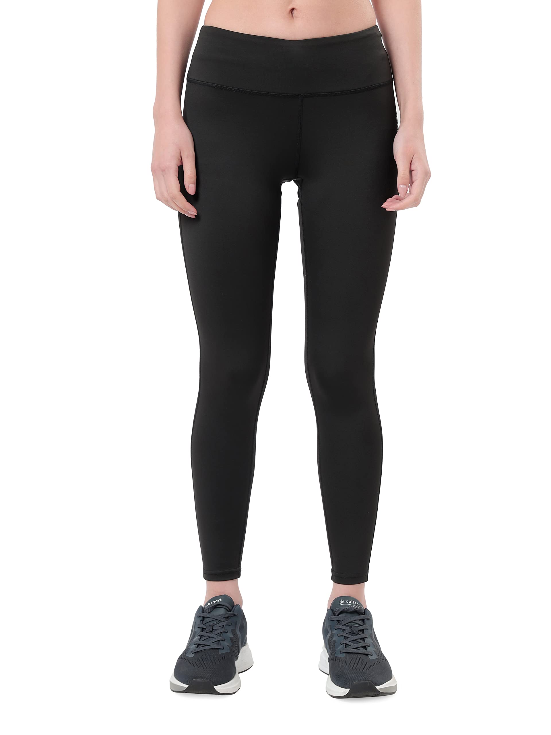 CULTSPORTGraphic Print Active Tights | High-Waist | Black Leggings for Women | Moisture-Wicking | Sports Wear | Anti Slip | Activewear | Squat-Proof | Anti-Chafing Legging