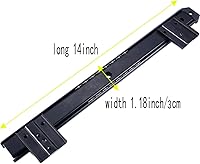 Vista 4 de Bandeja de cajón para teclado de escritorio con rodamientos de bolas de 14 pulgadas, riel deslizante, extensión de 3/4, ajustable, acero, metal