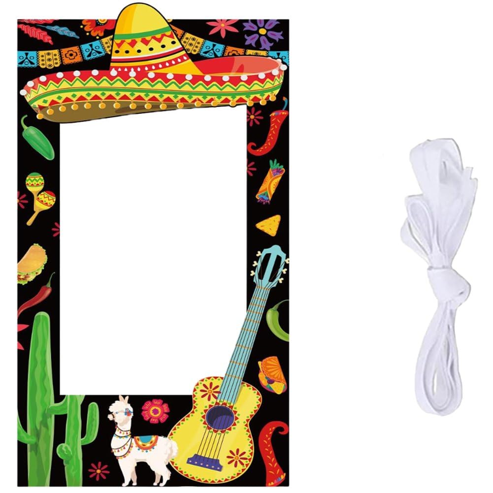 Ppmter Mexican Theme Party Photo Props Background for Mexican Photography Backdrop Fiesta Theme Photo Door Banner for Fiesta Theme Party Supplies