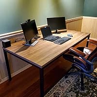 Vista 8 de BIBOC Escritorio de computadora de 24 x 48 pulgadas, mesa de comedor, escritorio de oficina, tablero de madera compuesta, estación de trabajo