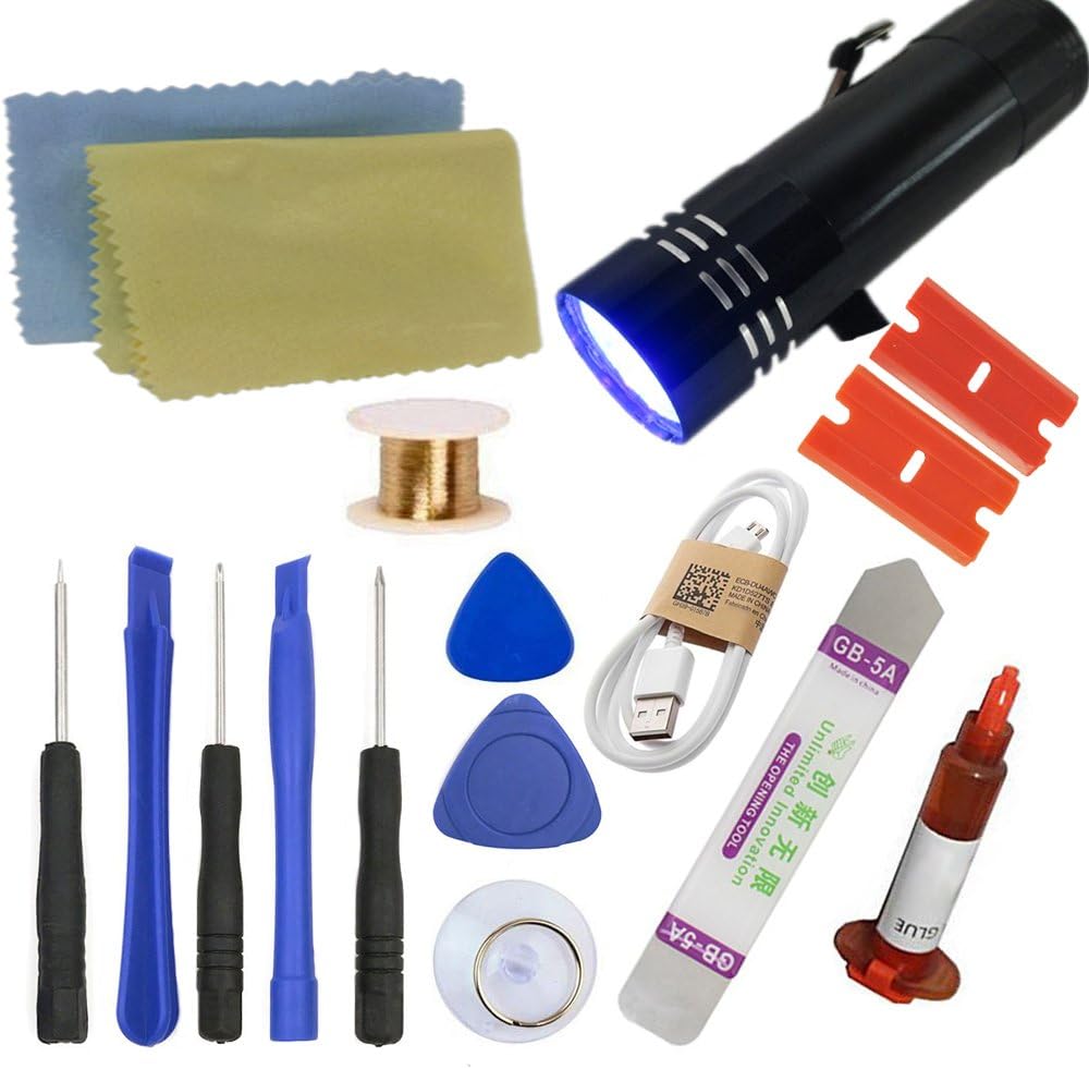 for Samsung Galaxy S7 Screen Replacement-[Direct Screen], Sunmall Front Outer Lens Glass Screen Replacement Repair Kit LCD Glass Repair Kit for Samsung Galaxy S7 G930 G930F G930A G930T.(Black)