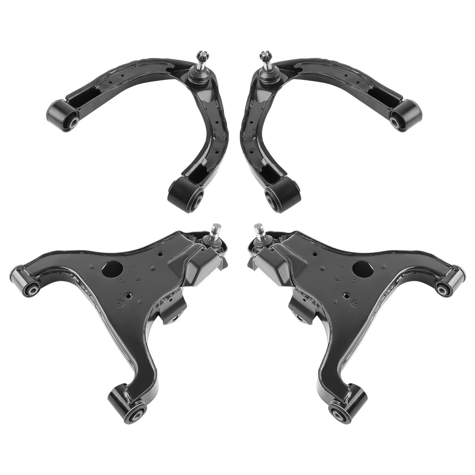 Brazo De SuspensióN Compatible Con Infiniti Para QX56 2004 2005 2006 2007 2008 2009 2010 Kit De Suspensión Brazos De Control Superior Inferior ES800031 ES800032