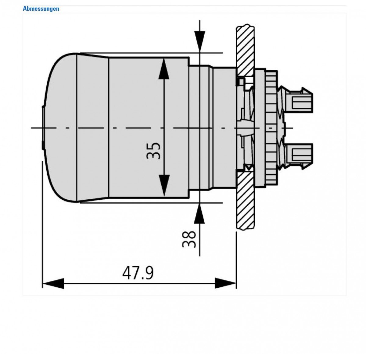 Eaton 216879 not-Halt/aus-Taste, D = 38 mm, Schlüsselentriegelt, Schließung MS1, unbeleuchtet