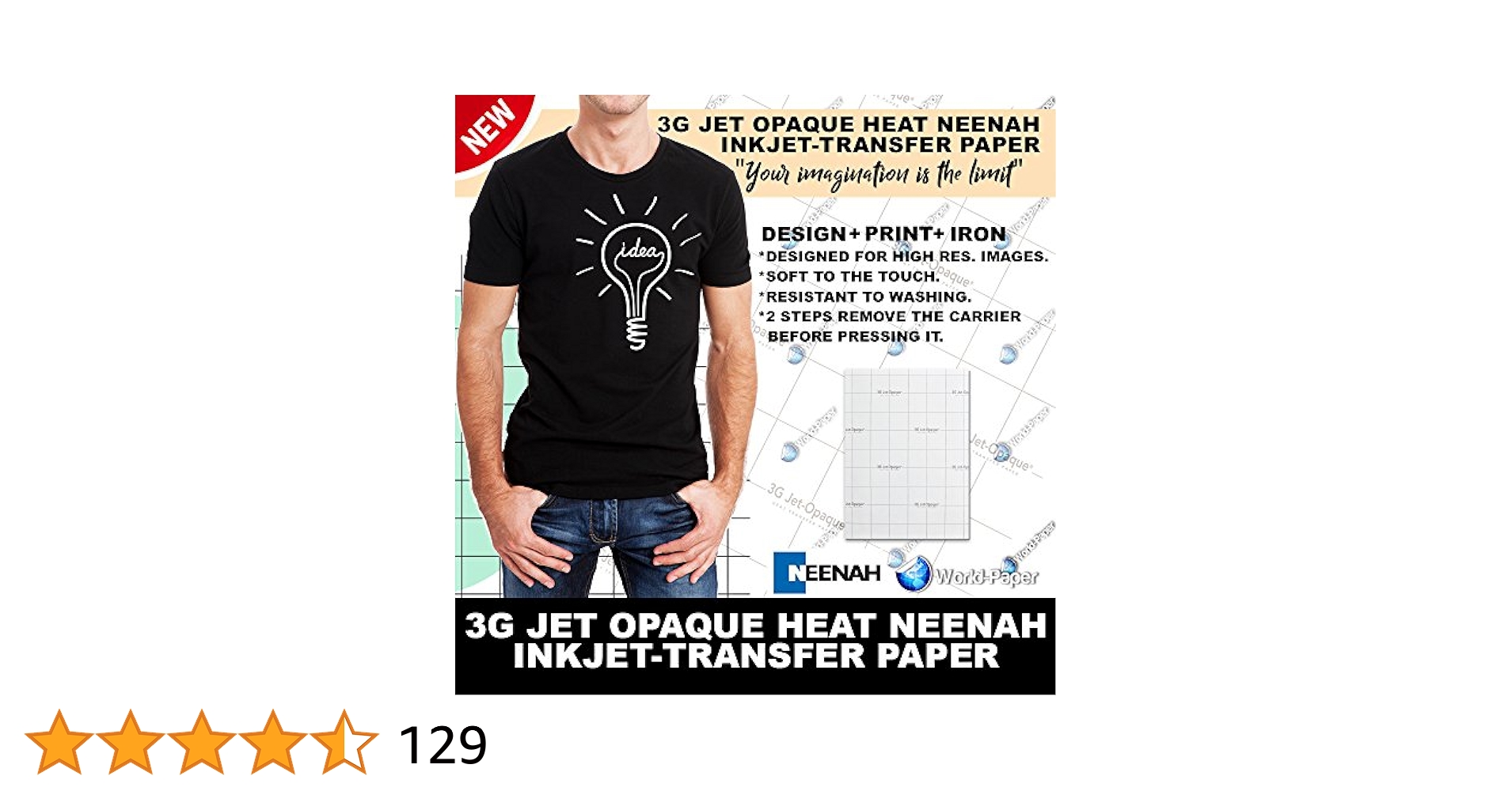 Amazon.com: INKJET TRANSFER PAPER FOR DARK FABRIC: NEENAH