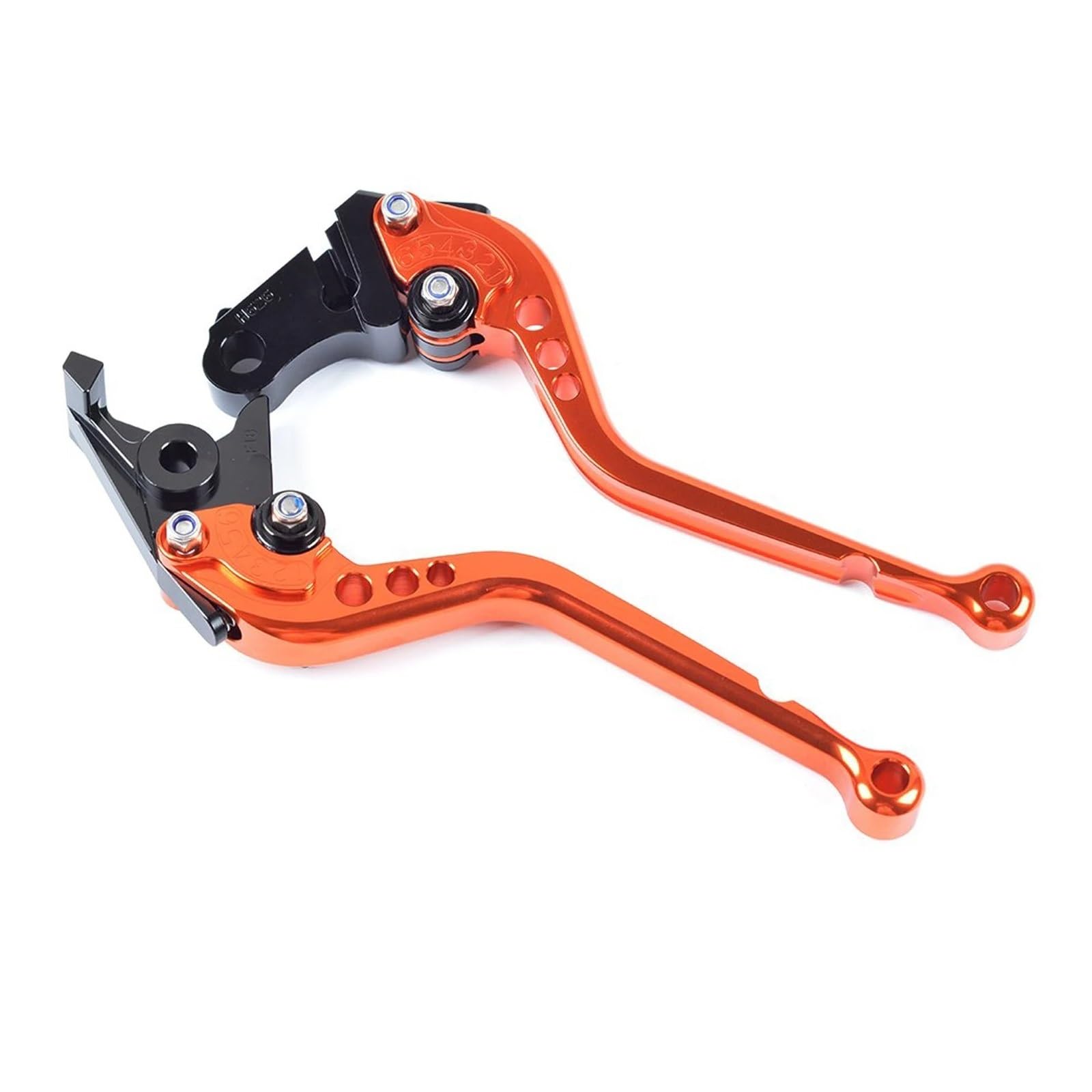 JWQEBNS Motorcycle Brake Clutch Levers for CB599 CB600 Hornet CB919 F2 F3 F4 F4i CBR900RR VTX1300 NC700 S/X Short Long Adjustable Clutch Brake Levers(Long-Orange)
