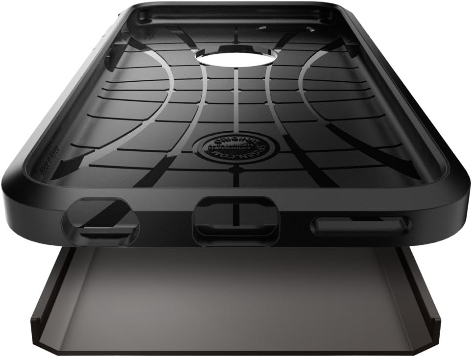 Дното view of iPhone 6S in Spigen Tough Armor Case showing ports
