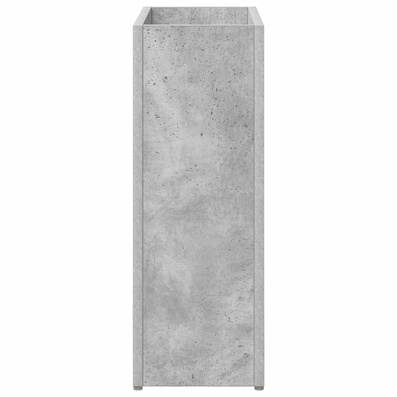 Portaombrelli in legno, moderno portaombrelli per corridoio e ingresso, design rettangolare, grigio cemento, 40 x 20 x 55,5 cm