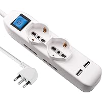 Electraline 62087 Multipresa 6 posti 2 polivalenti (schuko 4 bivalenti (10/16A)