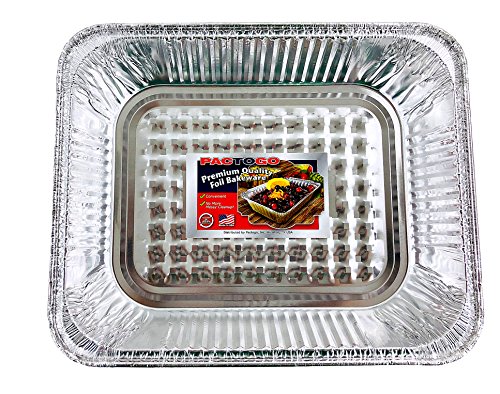 Aluminum Foil Pans - Half-Size Deep Disposable Steam Table Pans for Baking, Roasting, Broiling, Cooking, 12.75 x 10.25 x 2.56 - Heavy Duty Made in USA (Pack of 30)