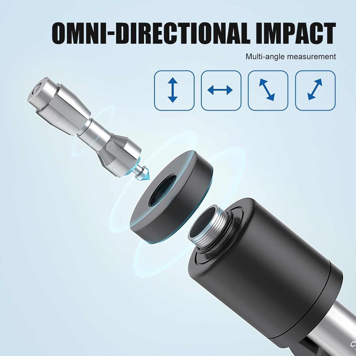 GOYOJO Portable Leeb Hardness Tester -,Hardness Testing Equipment Kit with Test Block, Copper, 7-in-1 HL, HV, HB, HRC, HRB, HRA, HS