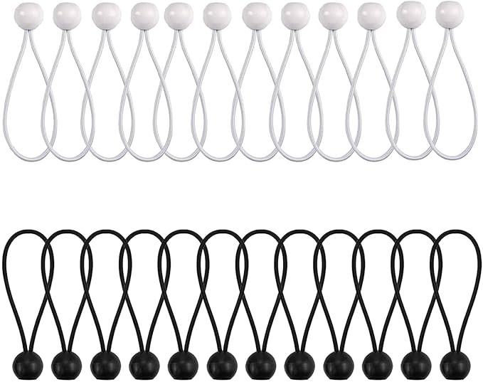 12 Pcs Tarpaulin Bungees Balls,Marquee Toggles, Tarp Bungee Cords
