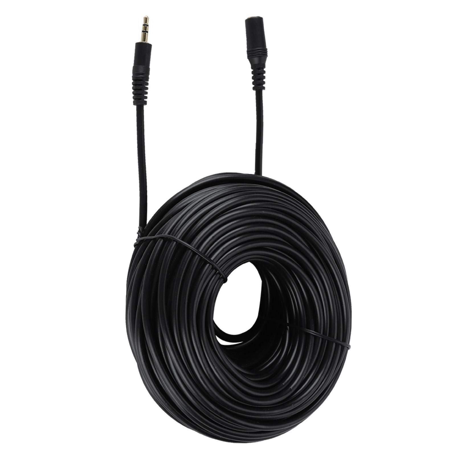Socobeta Cavo Audio Stereo HiFi Cavo Jack 3, 5 mm Cavo di prolunga Audio Maschio a Femmina con Audio Stereo HiFi per Cuffie per Smartphone Nero(30m)