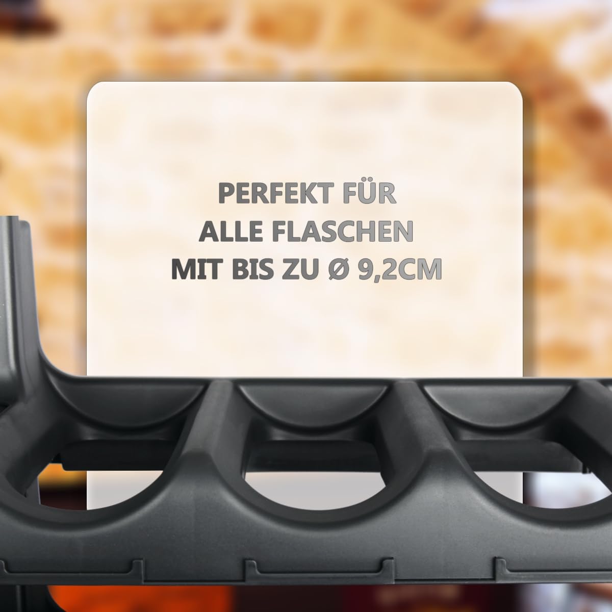 Stimo Flaschenregal für 18 Flaschen stapelbar Weinregal erweiterbar Kunststoff Getränkeaufbewahrung Weinlagerung (Für 18 Flaschen)