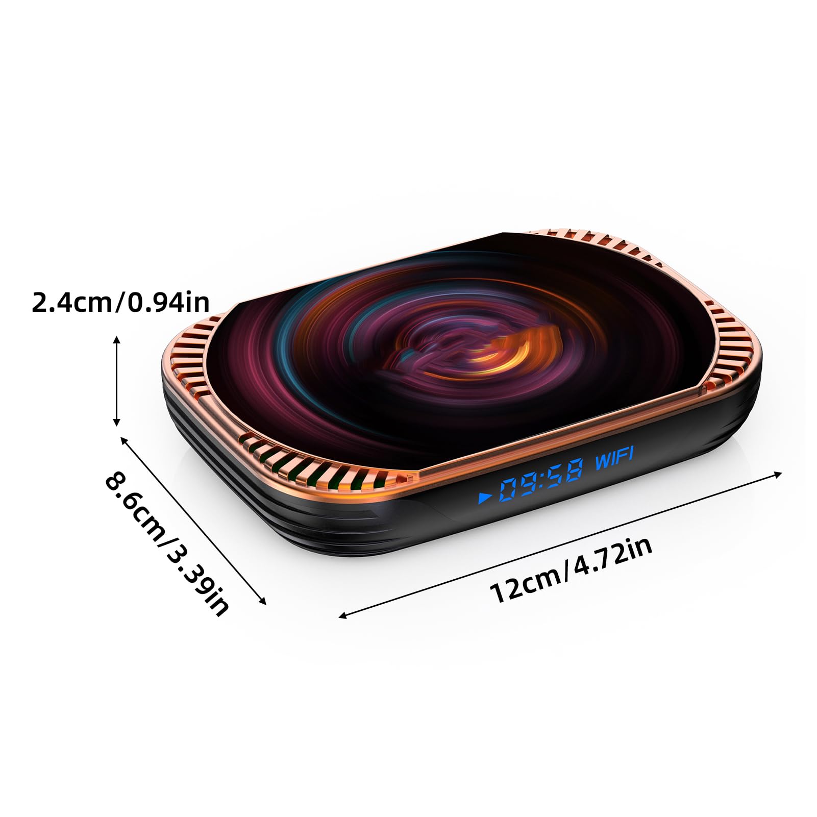 Urządzenie TV Box 8K z 4 GB pamięci RAM, czterordzeniowym procesorem S905X4 (4+128G wtyczka UE)
