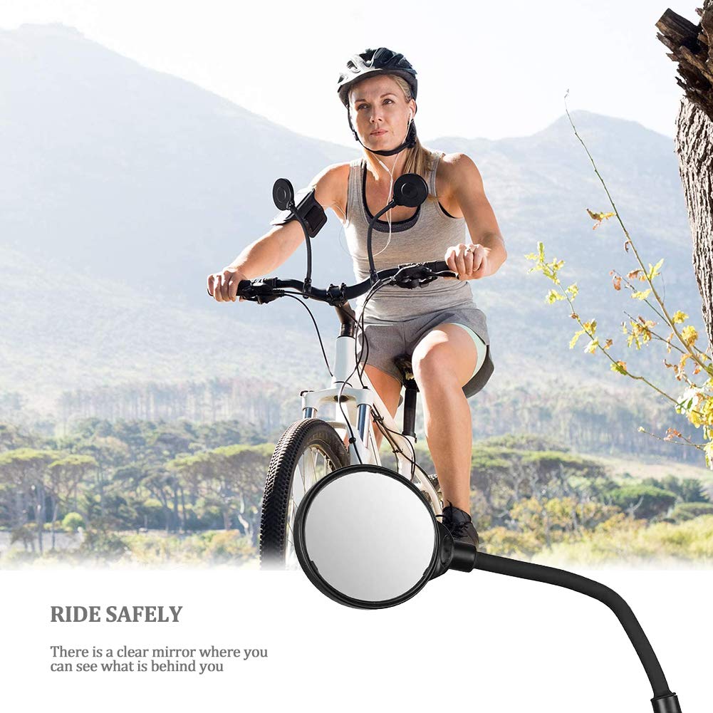 Specchietti Bici 360° Regolabili - Retrovisori Grandangolari Per Manubrio 20-30mm, 2 Pezzi - Foto 10