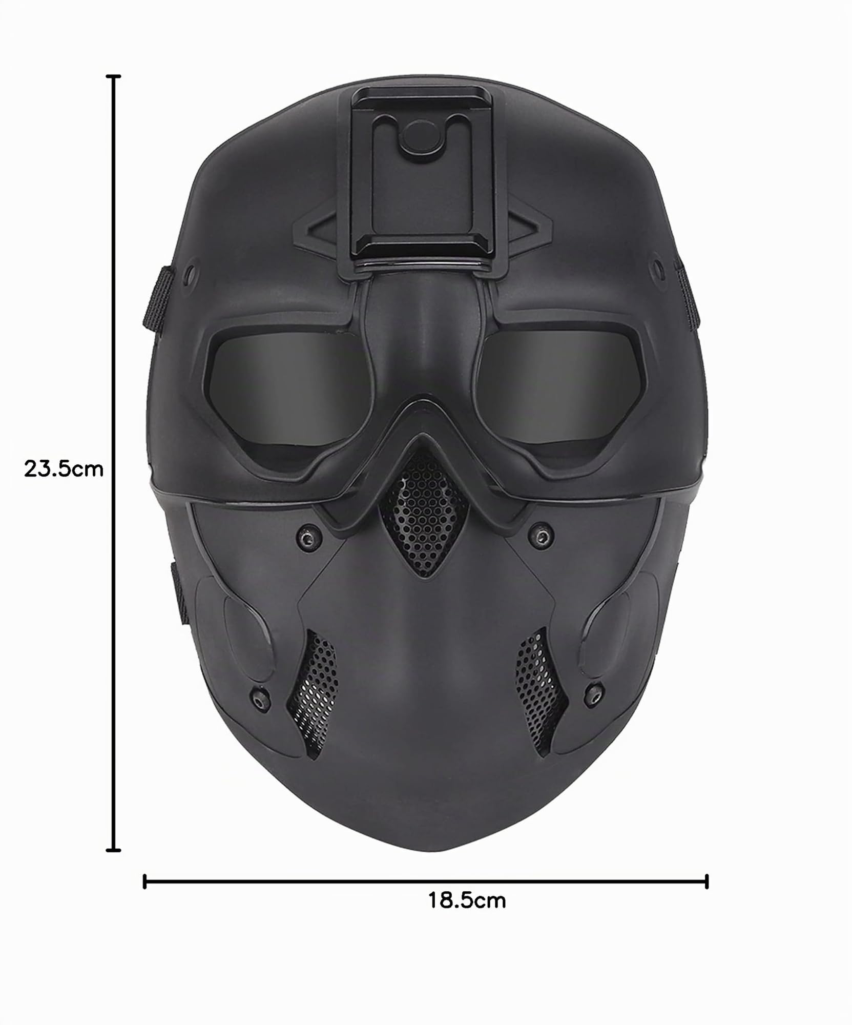 Maschera tattica paintball lente fumo testa di morte maschera completa per Halloween, caccia, giochi di guerra CS