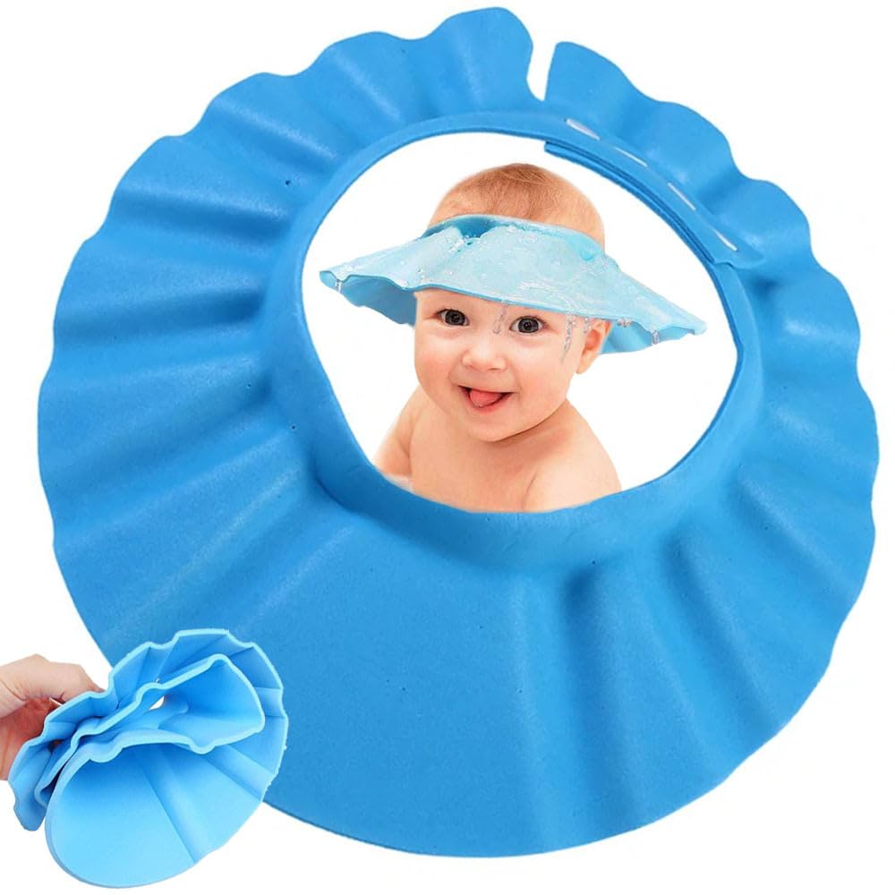 PARENCE.- Chapeau de Douche/Bain pour Bébé - Protection Tout-en-Un pour Visage