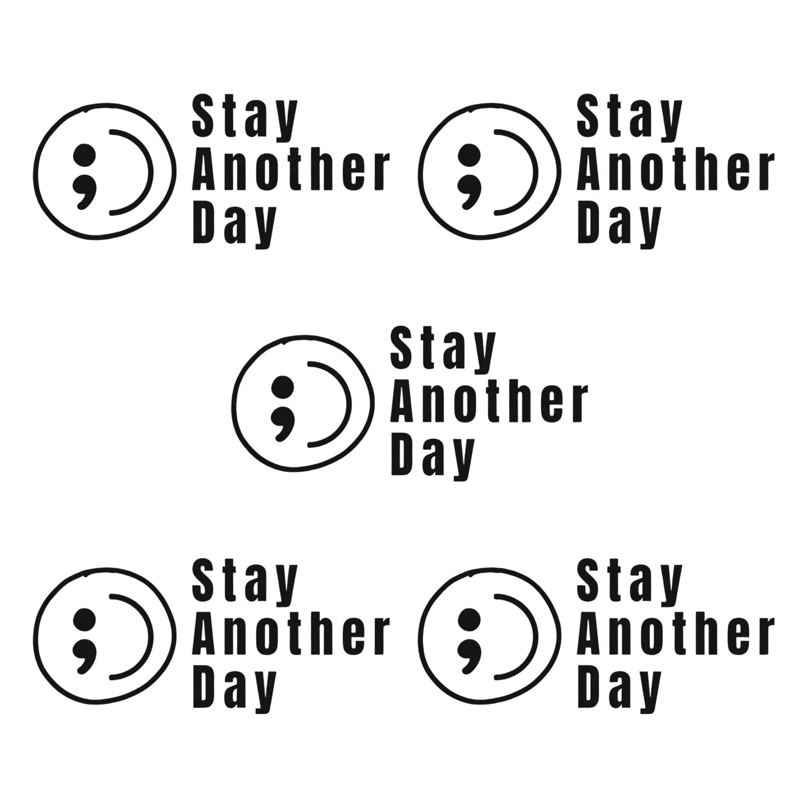 Xagmodshn Black Stay Another Day Car Stickers Mental Health Awareness Car Decal For Vehicles And Electronics With Strong Adhesive Stay Another Day Stickers
